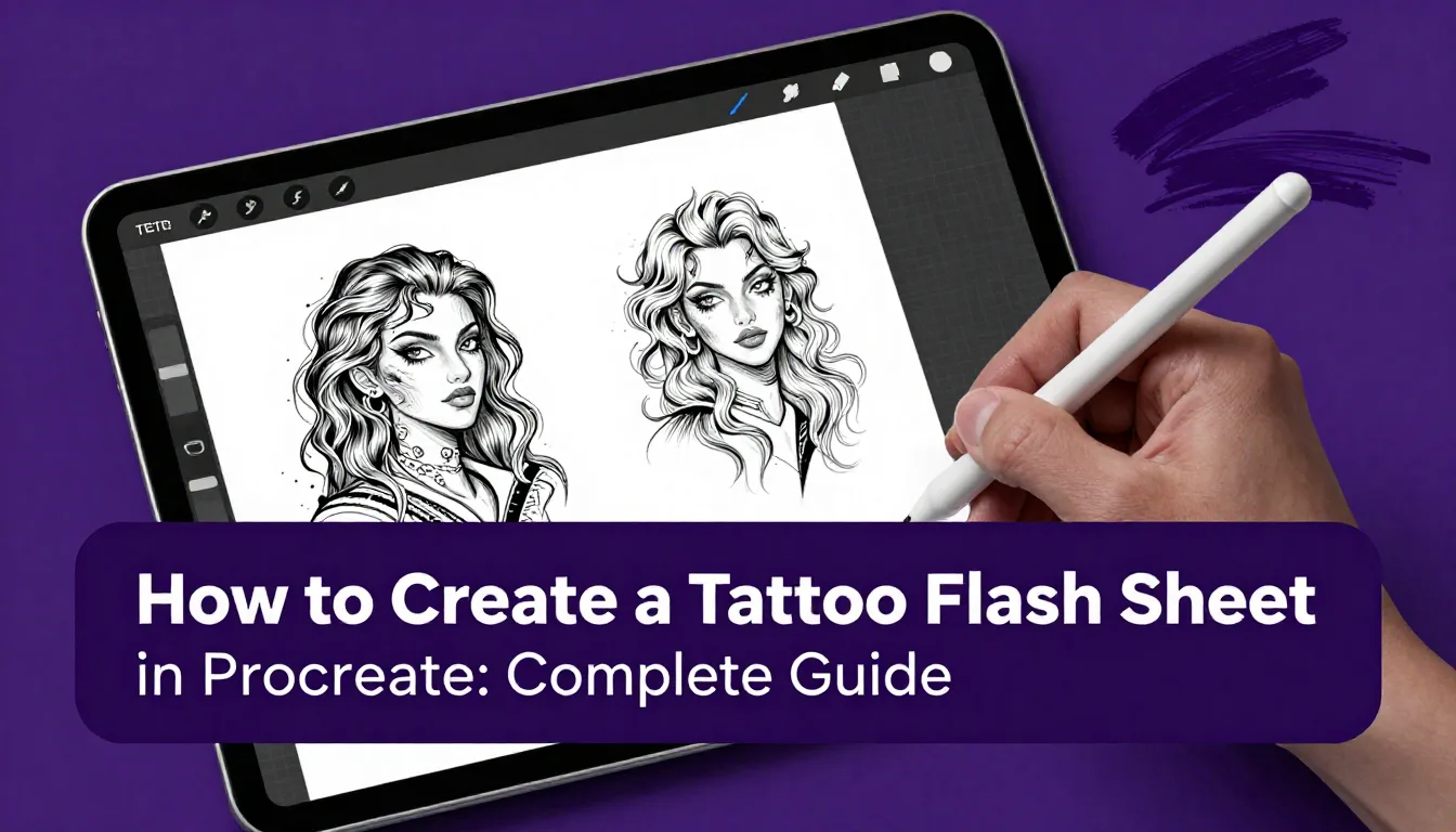 Create Tattoo Flash Sheet in Procreate