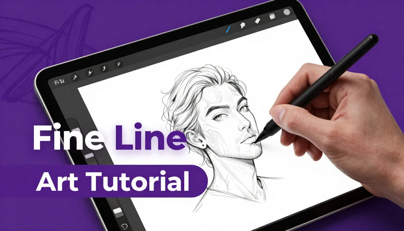 How to Draw Fine Line Tattoo Art in Procreate