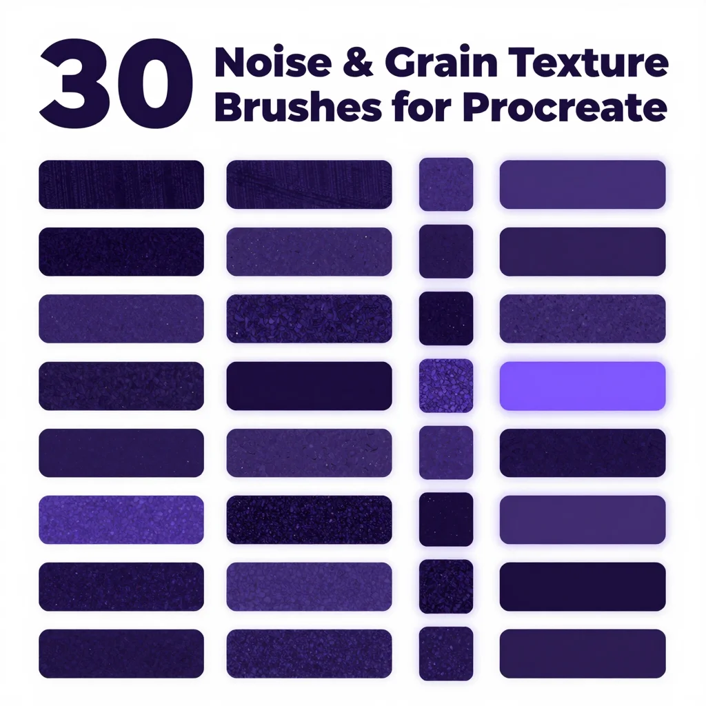 30 Procreate Noise & Grain Texture Brushes for Procreate iPad