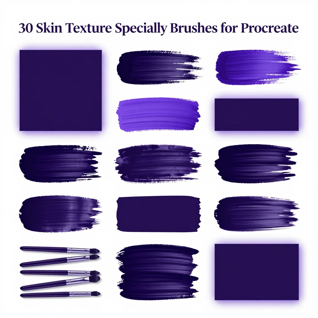 30 Procreate Skin Texture Specialty Brushes for Procreate iPad