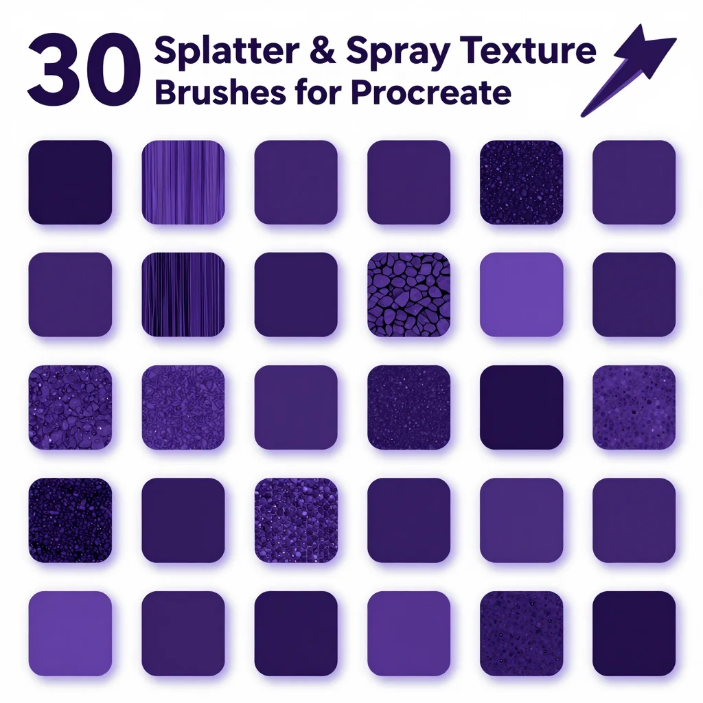 30 Procreate Splatter Spray Texture Brushes for Procreate iPad