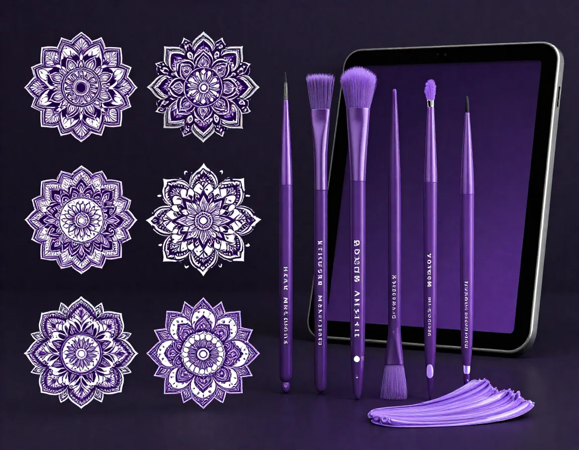 Floral Mandala Brush Set brush set for Procreate iPad