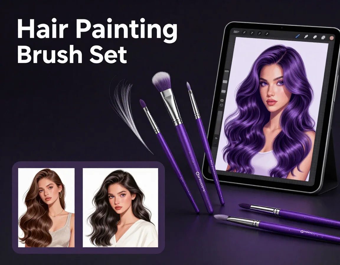 Hair Painting Brush Set