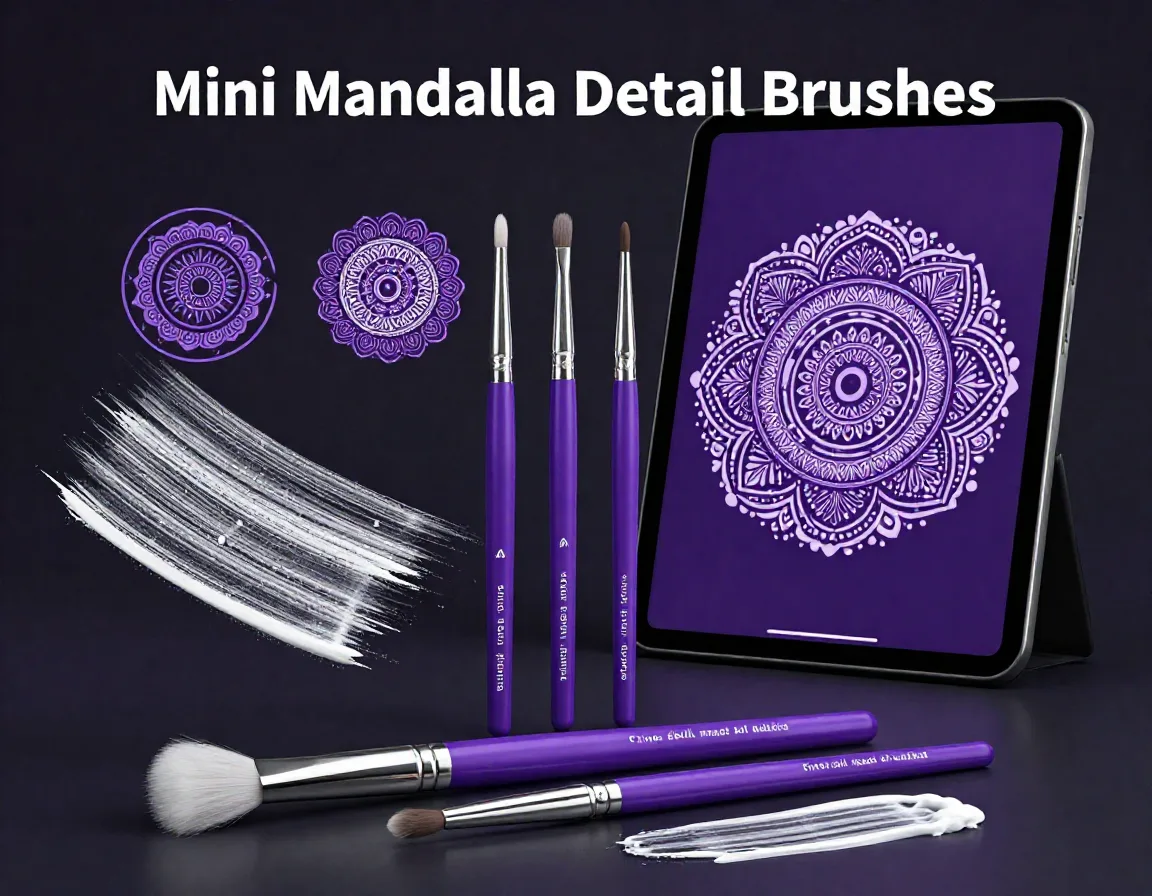 Mini Mandala Detail Brushes brush set for Procreate iPad
