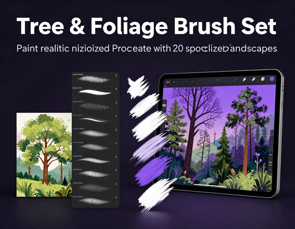 Tree Foliage Brush Set