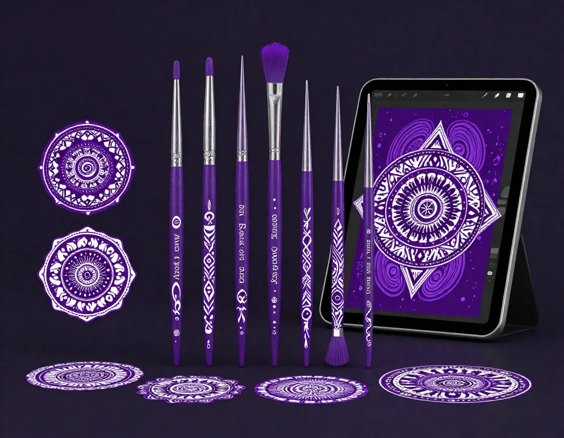 Tribal Mandala Pattern Brushes brush set for Procreate iPad