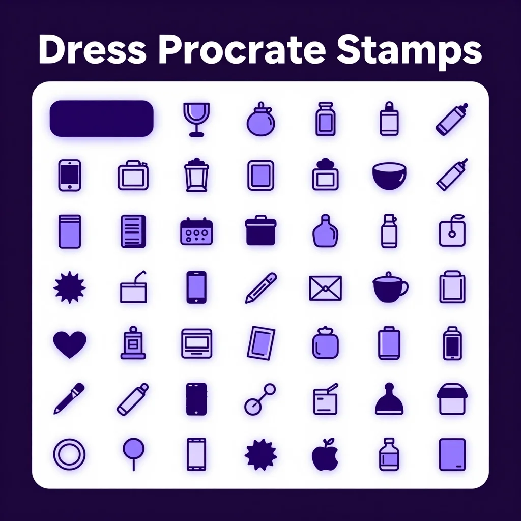 Dress Procreate Stamps — free download for Procreate iPad