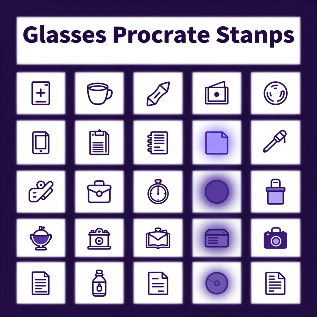 Glasses Procreate Stamps — free download for Procreate iPad