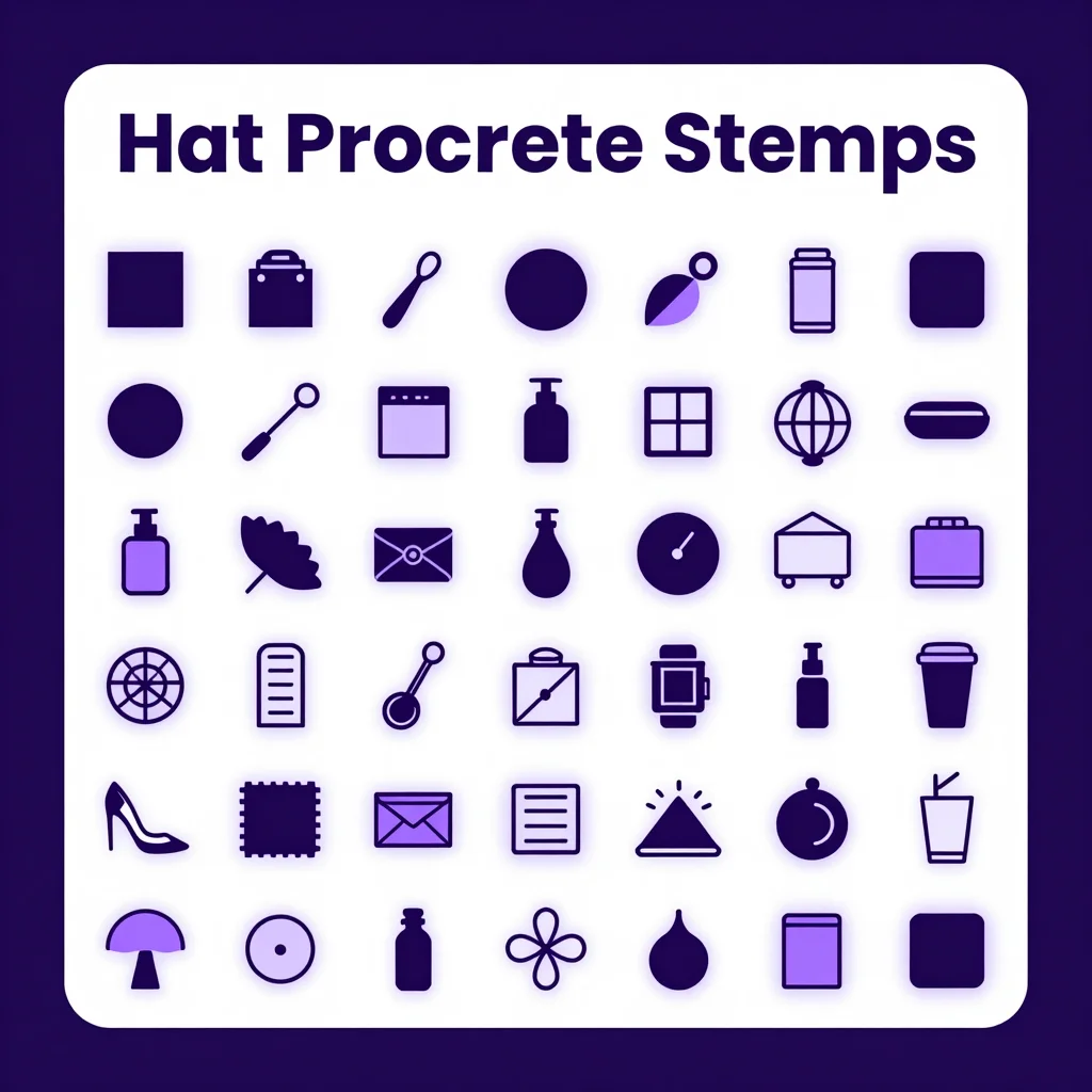 Hat Procreate Stamps — free download for Procreate iPad