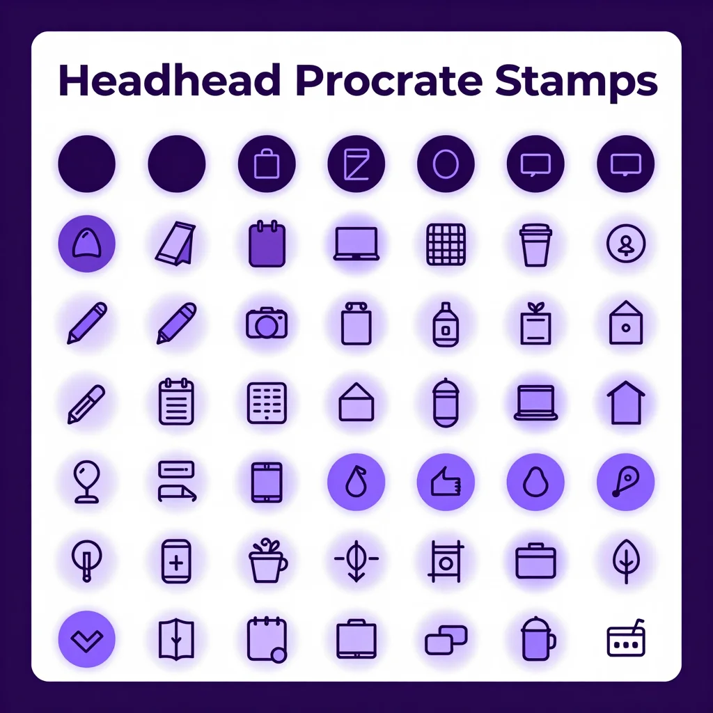 Headwear Procreate Stamps — free download for Procreate iPad