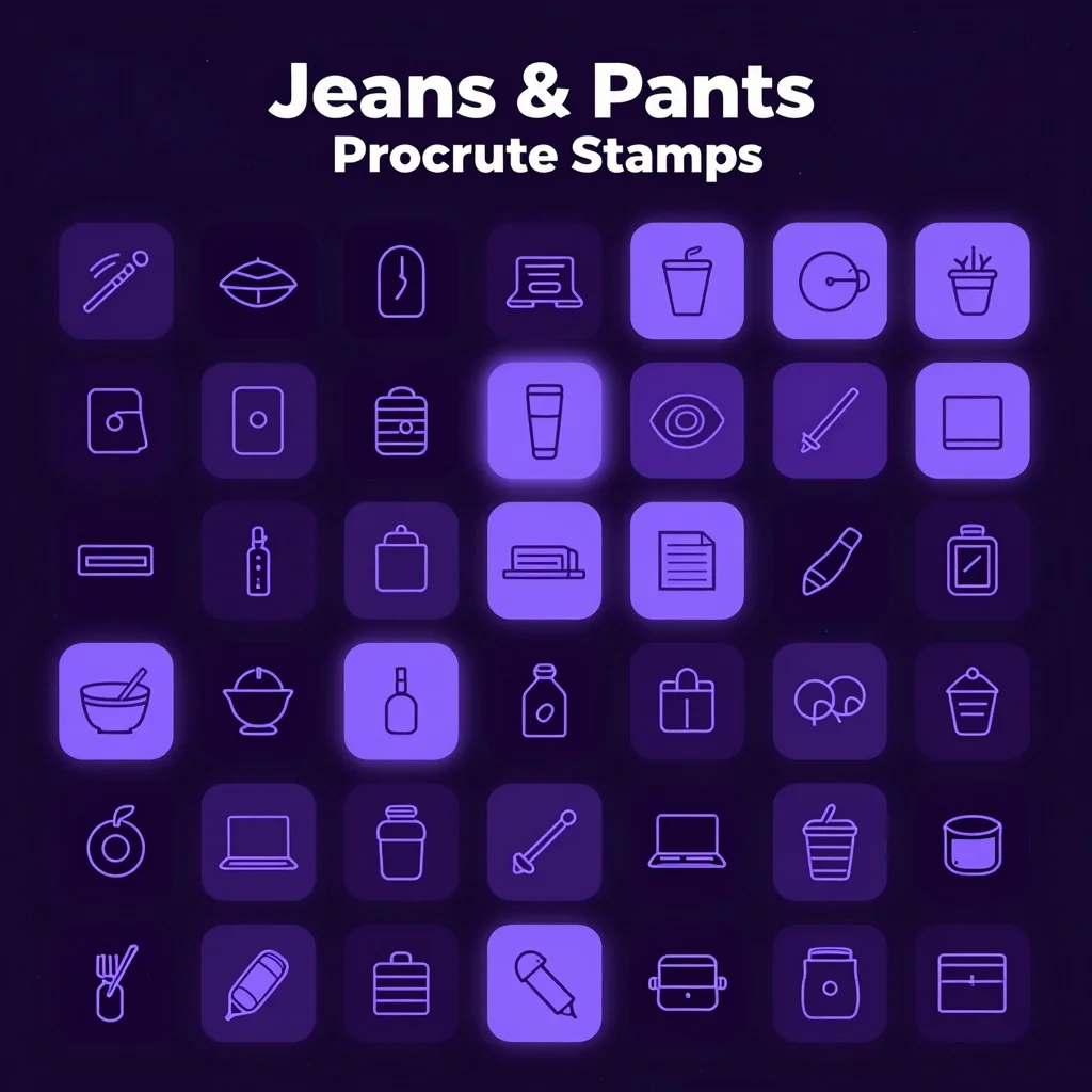 Jeans & Pants Procreate Stamps — free download for Procreate iPad