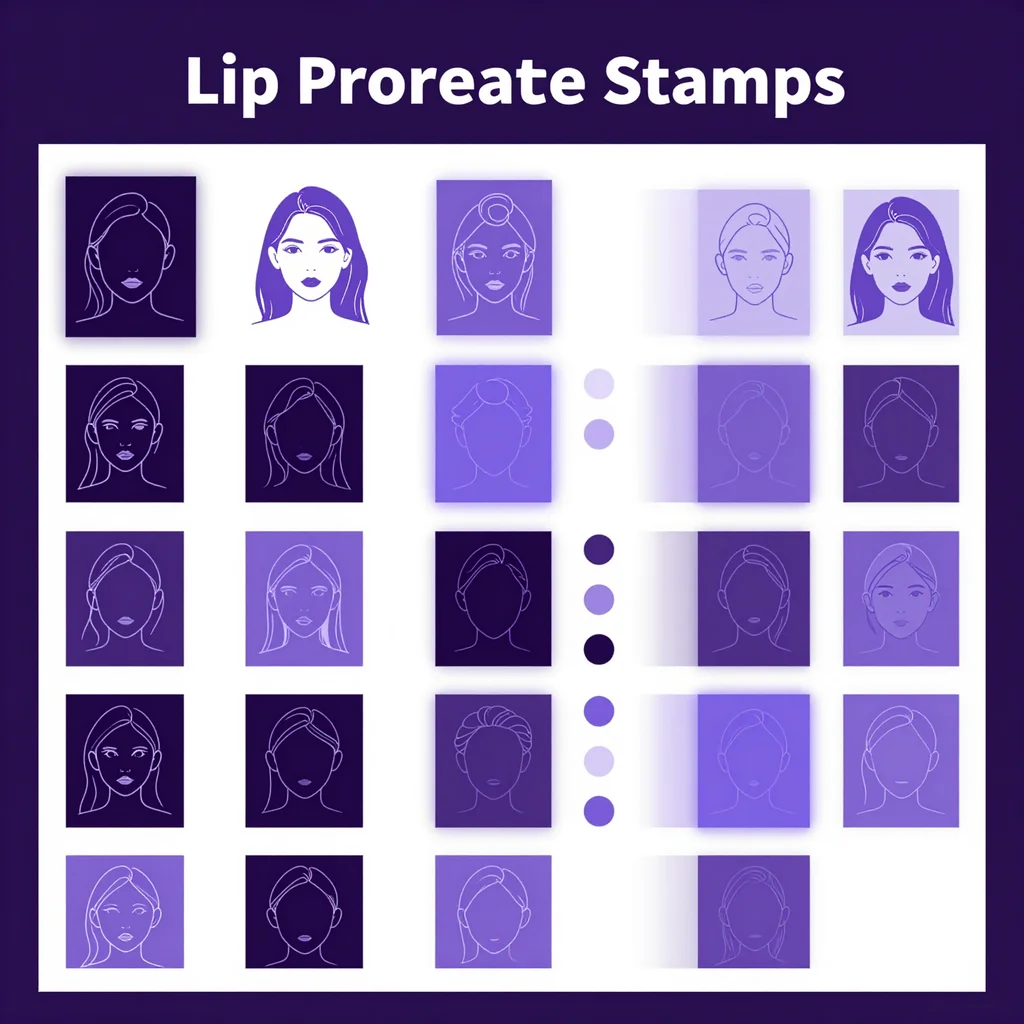 Lip Procreate Stamps — free download for Procreate iPad