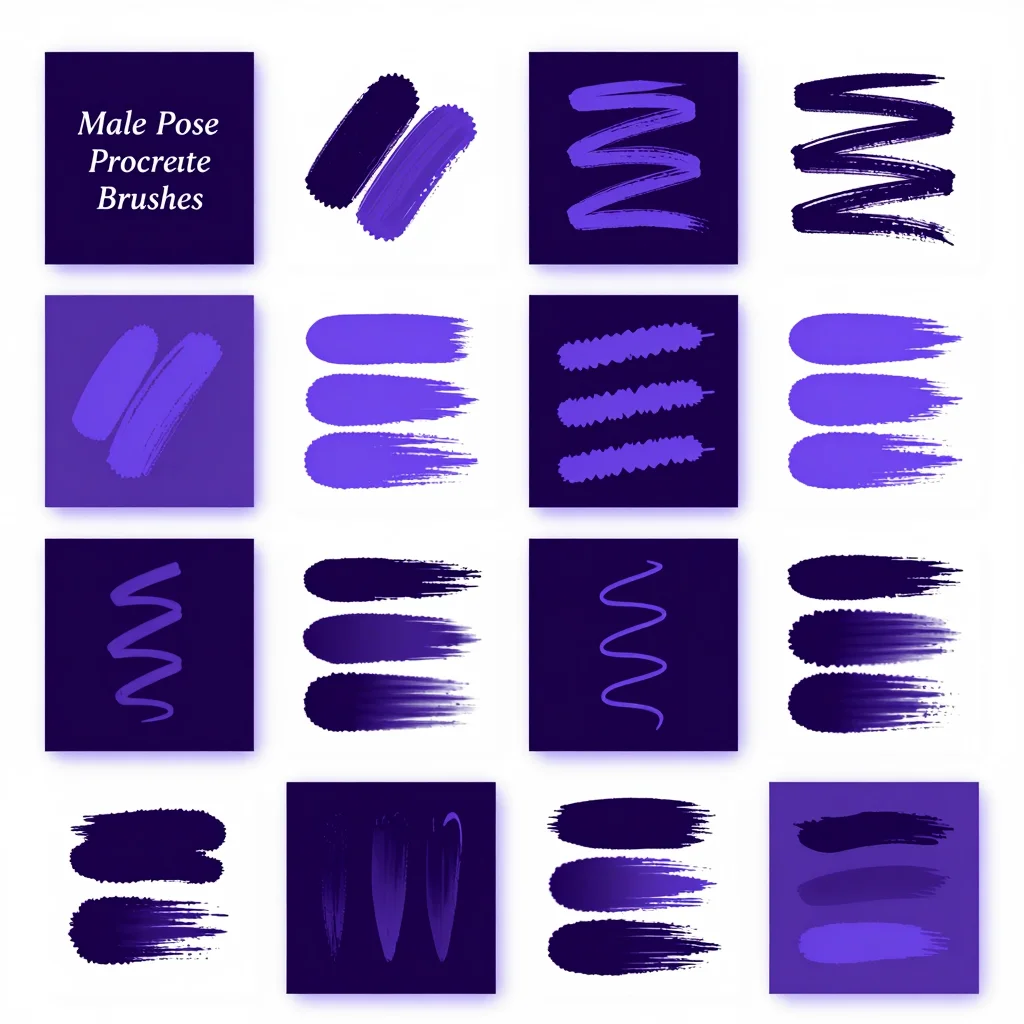 Male Pose Procreate Brushes — free download for Procreate iPad