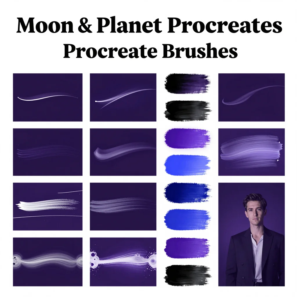 Moon & Planet Procreate Brushes — free download for Procreate iPad