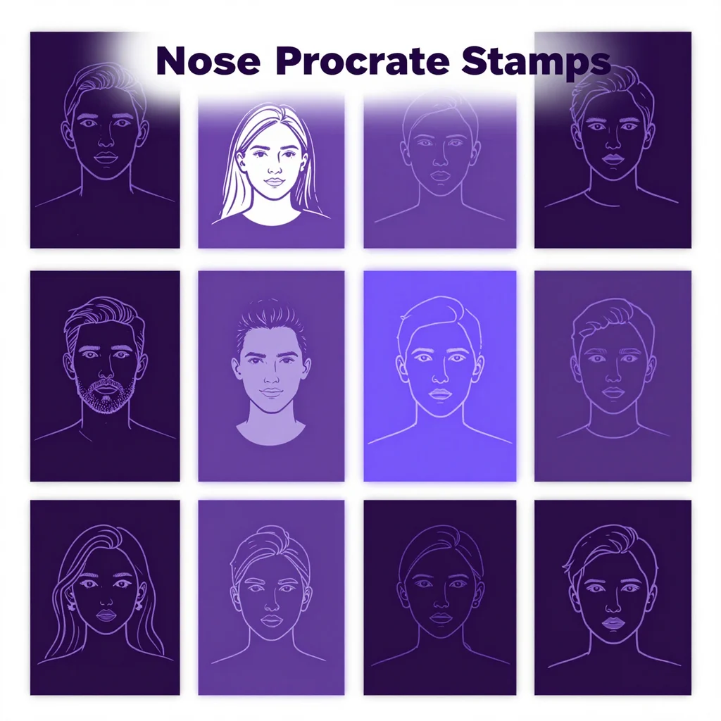 Nose Procreate Stamps — free download for Procreate iPad