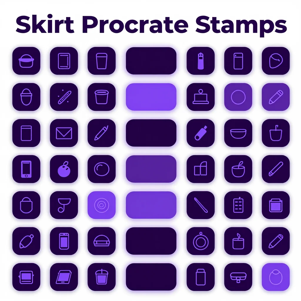 Skirt Procreate Stamps — free download for Procreate iPad