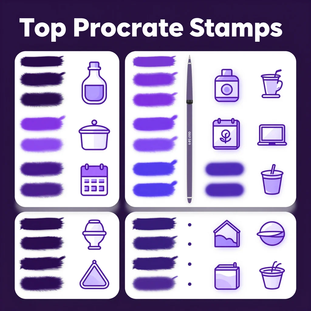 Top Procreate Stamps — free download for Procreate iPad