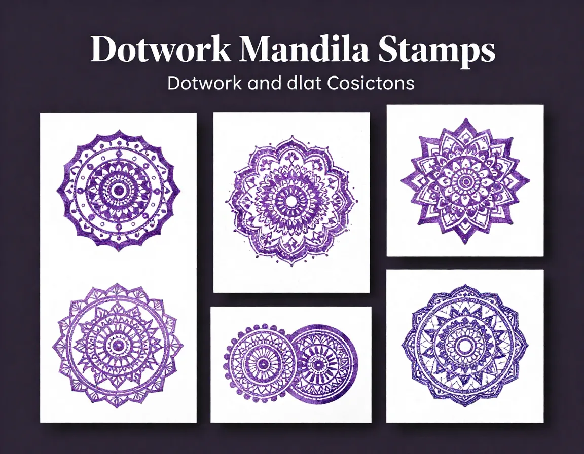 Dotwork Mandala Stamps stamps for Procreate iPad