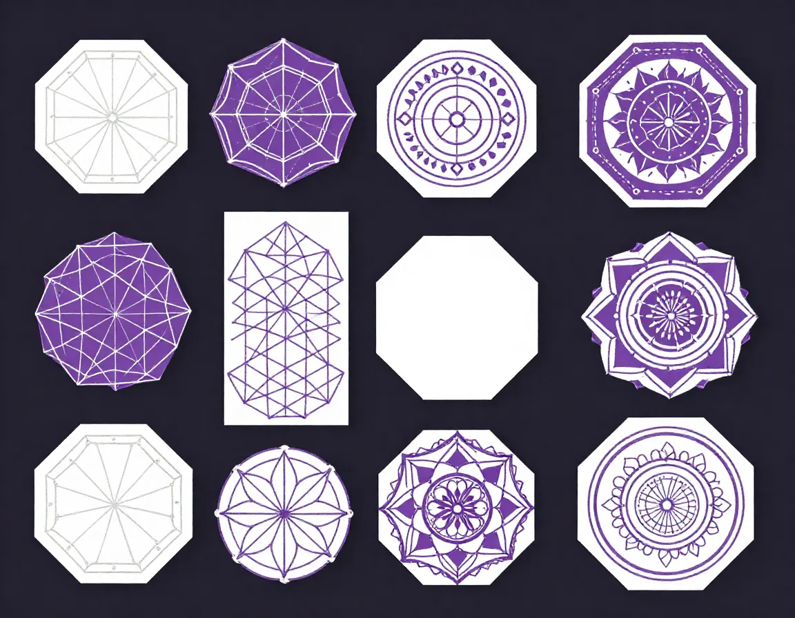 Geometric Mandala Stamp Set stamps for Procreate iPad