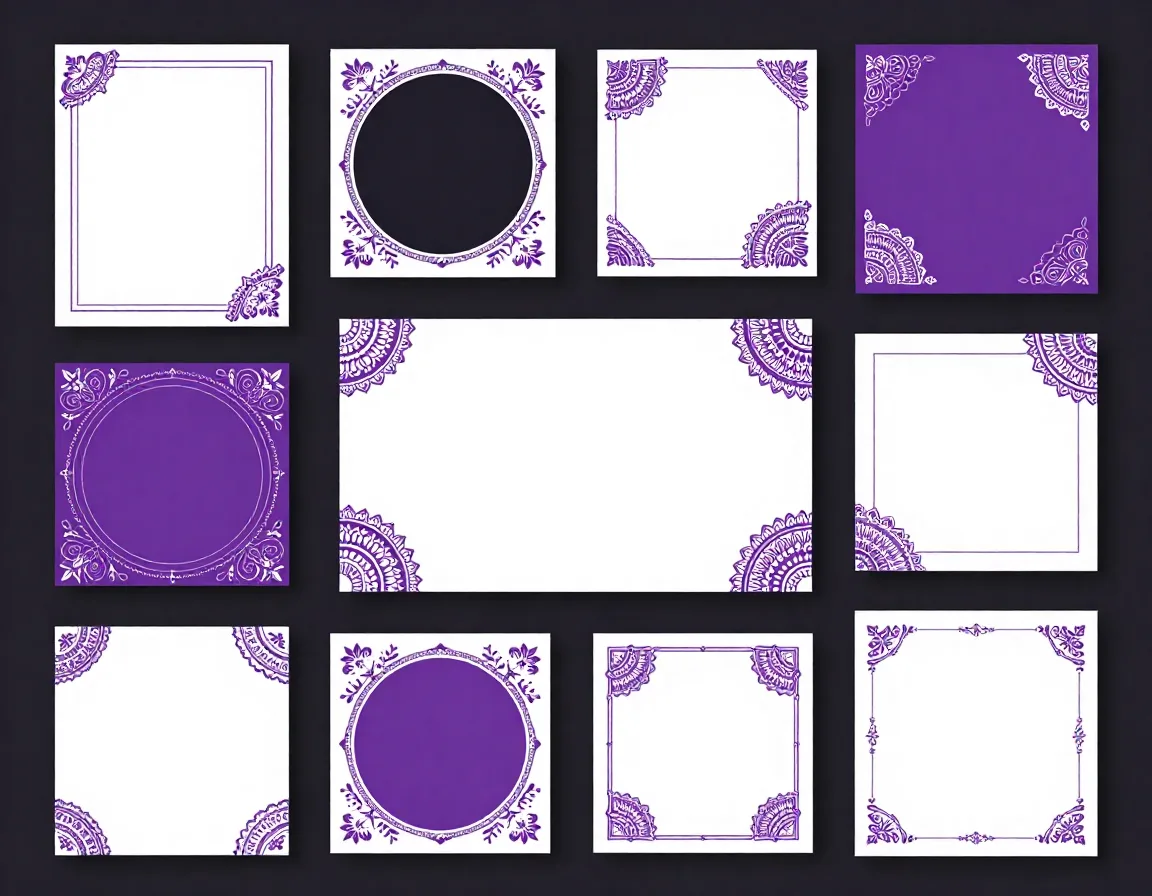 Mandala Border & Corner Stamps stamps for Procreate iPad