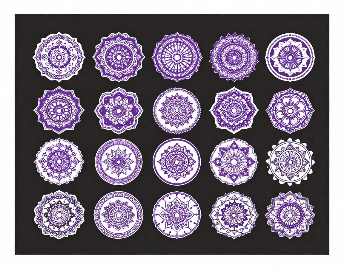 Mandala Ornament Stamps stamps for Procreate iPad