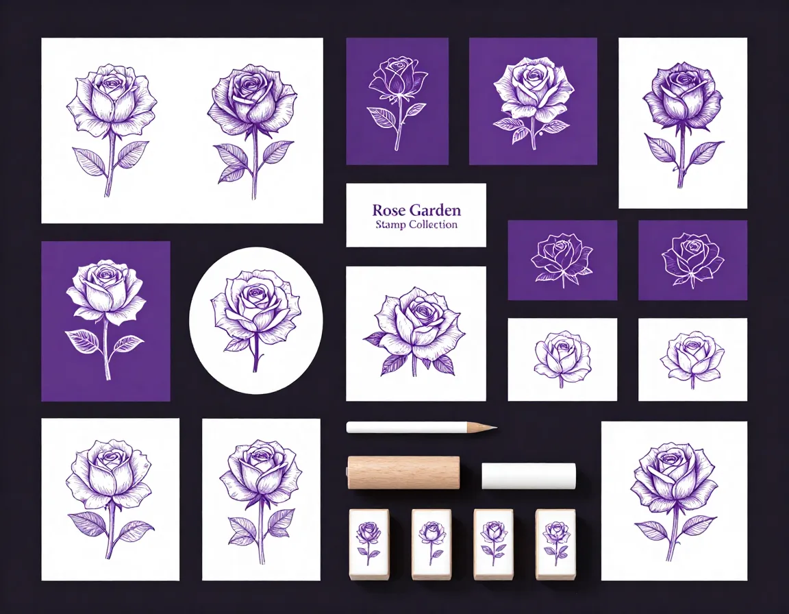 Rose Garden Stamp Collection for Procreate