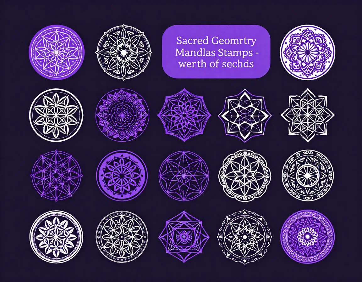 Sacred Geometry Mandala Stamps stamps for Procreate iPad